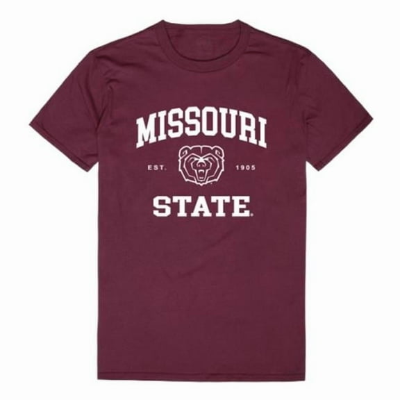 W Republic  Missouri State University Bears Seal College T-Shirt, Maroon - Medium