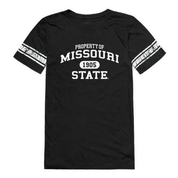 W Republic Missouri State University Bears Women Property Football T-Shirt, Black - Medium