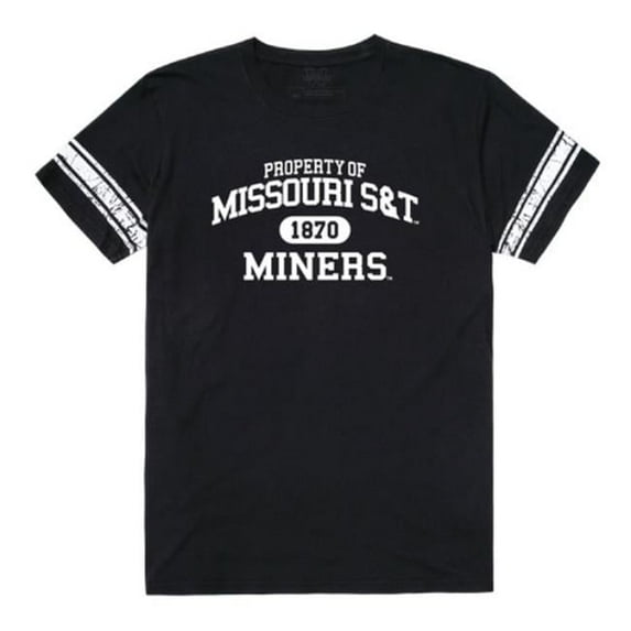W Republic Missouri University of Science & Technology Miners Property Football T-Shirt, Black - Extra Large