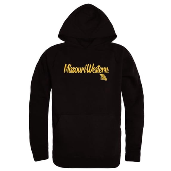 W Republic 558-439-BLK-03 Missouri Western State University Script Hoodie, Black - Large