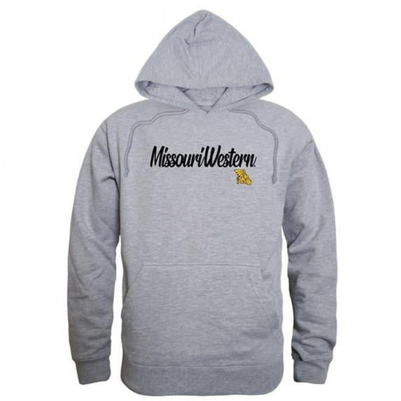 W Republic 558-439-HGY-01 Missouri Western State University Script Hoodie, Heather Grey - Small