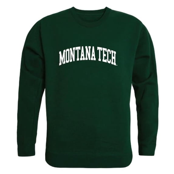 W Republic Montana Technological University Orediggers Arch Crewneck Sweatshirt, Forest Green - Extra Large