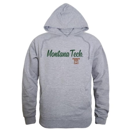 W Republic Montana Technological University Orediggers Script Hoodie, Heather Grey - 2XL