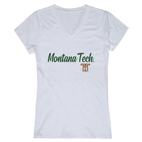 W Republic Montana Technological University Orediggers Women Script Short Sleeve T-Shirt, White - 2XL
