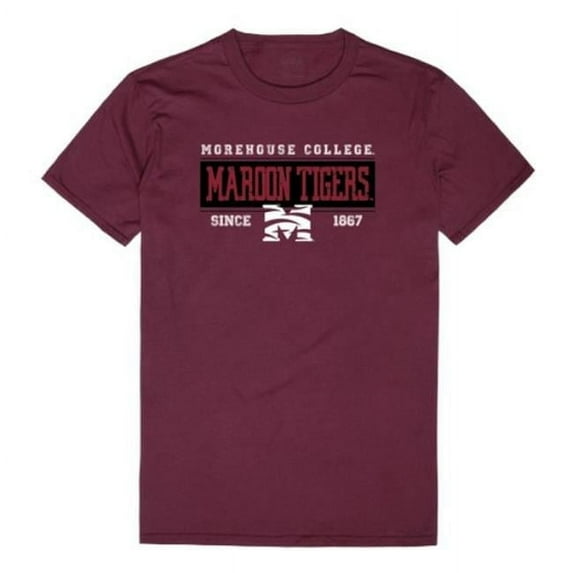 W Republic Morehouse College Established T-Shirt, Maroon & White - Large