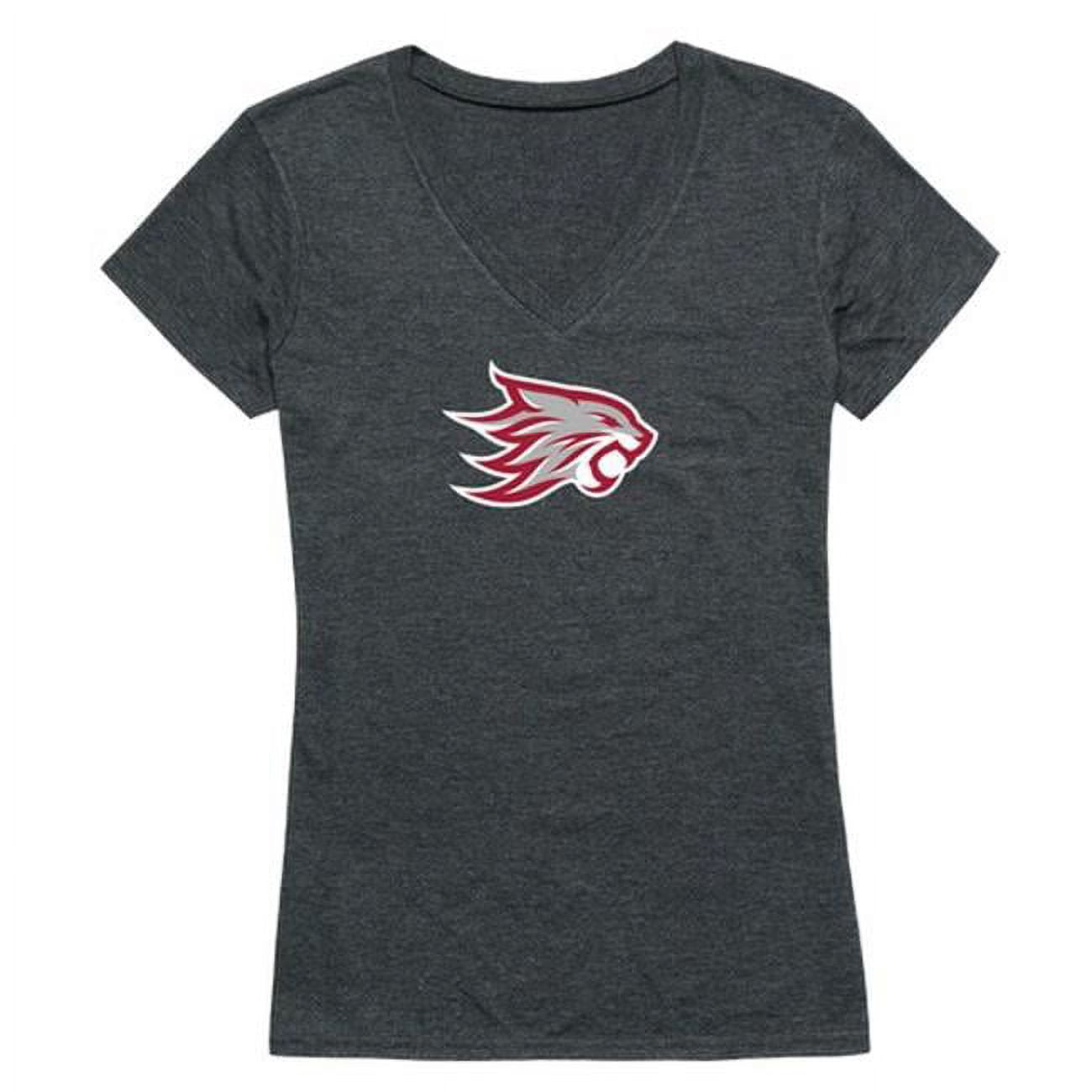 NCAA Cal State Chico Wildcats Women Cinder T-Shirt, Heather Charcoal - Large  