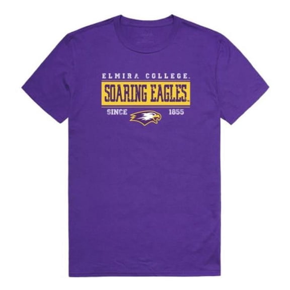 W Republic 507-451-PUR-02 NCAA Elmira College Soaring Eagles Established T-Shirt, Purple - Medium