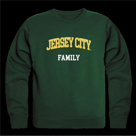 W Republic New Jersey City University Knights Family Crewneck Sweatshirt, Forest Green - Large