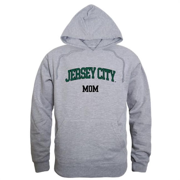 W Republic New Jersey City University Knights Mom Hoodie, Heather Grey - Small