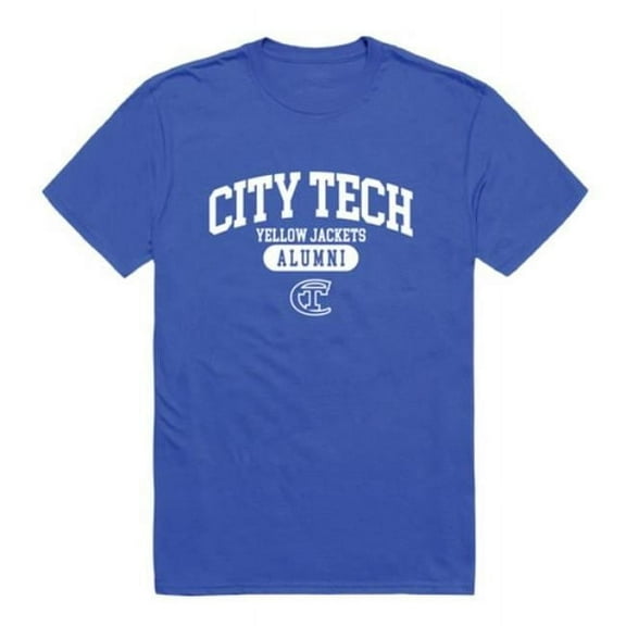 W Republic  New York City College of Technology Yellow Jackets Alumni T-Shirt, Royal - Medium