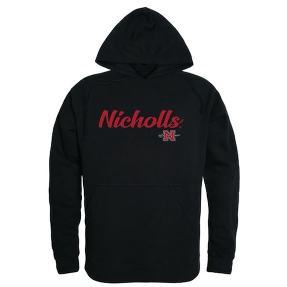 W Republic 558-138-BLK-04 Nicholls State University Script Hoodie, Black - Extra Large