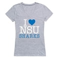 thumbnail image 1 of W Republic  North South University I Love T-Shirt for Women, Heather Grey - Extra Large, 1 of 1