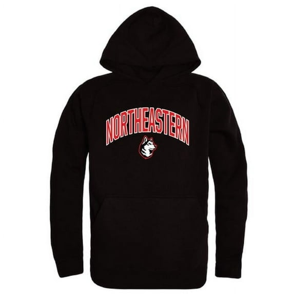 W Republic Northeastern University Men Campus Hoodie, Black & White - Extra Large