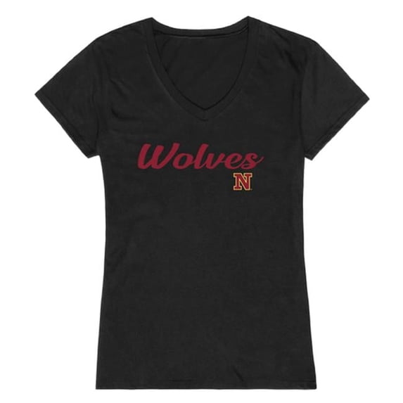 W Republic 555-355-BLK-01 Northern State University Script T-Shirt for Women, Black - Small