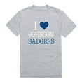 thumbnail image 1 of W Republic  Northern Vermont University Badgers I Love T-Shirt, Heather Grey - Medium, 1 of 1