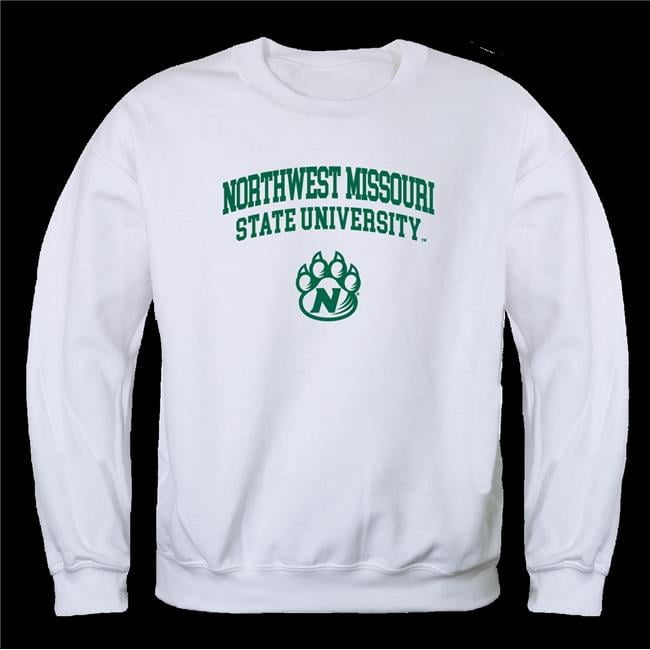 W Republic Northwest Missouri State University Bearcats Seal Crewneck Sweatshirt White Large