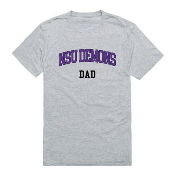 W Republic 548-689-HGY-04 Northwestern State University Demons College Dad T-Shirt, Heather Grey - Extra Large