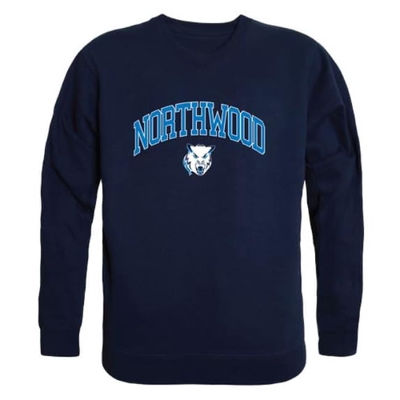 W Republic Northwood University Timberwolves Campus Crewneck Sweatshirt, Navy - 2XL