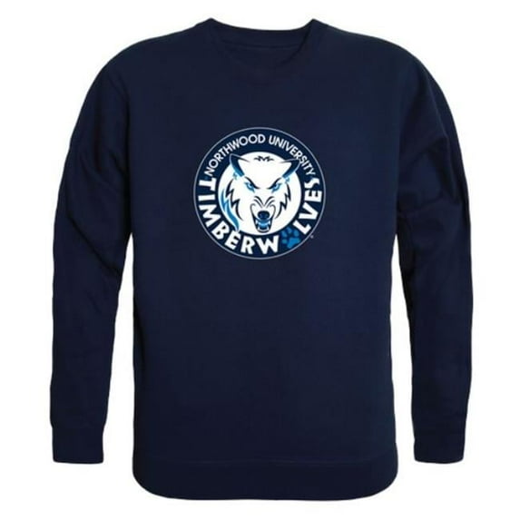 W Republic Northwood University Timberwolves College Crewneck Sweatshirt, Navy - Extra Large
