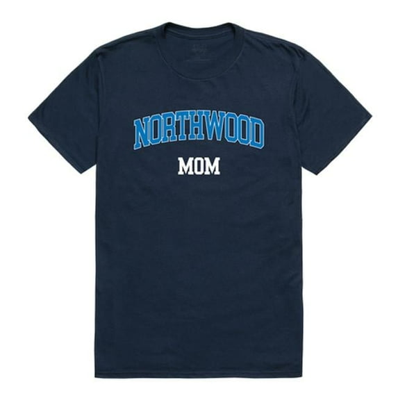 W Republic Northwood University Timberwolves College Mom T-Shirt, Navy - Small