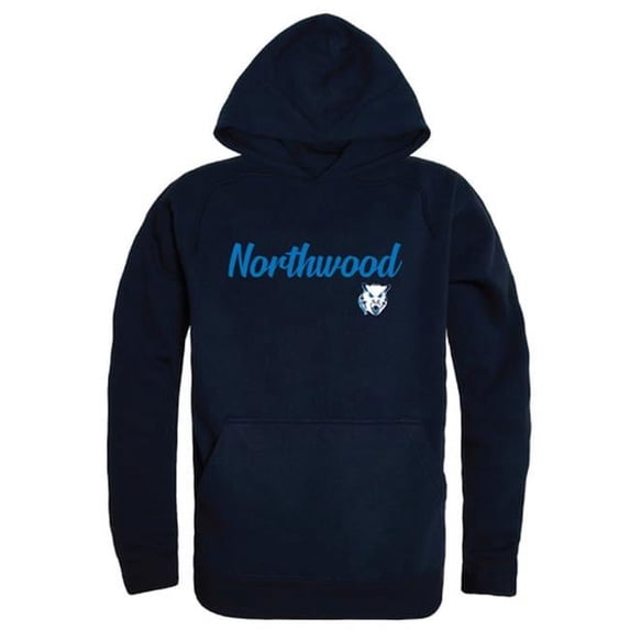 W Republic Northwood University Timberwolves Script Hoodie, Navy - Extra Large
