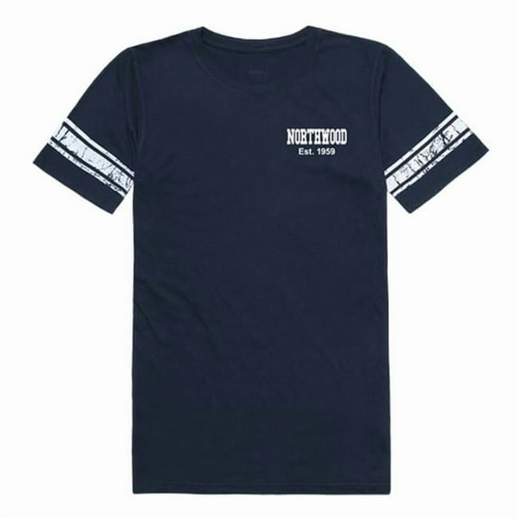 W Republic Northwood University Timberwolves Women Practice Football Short Sleeve T-Shirt, Navy - 2XL