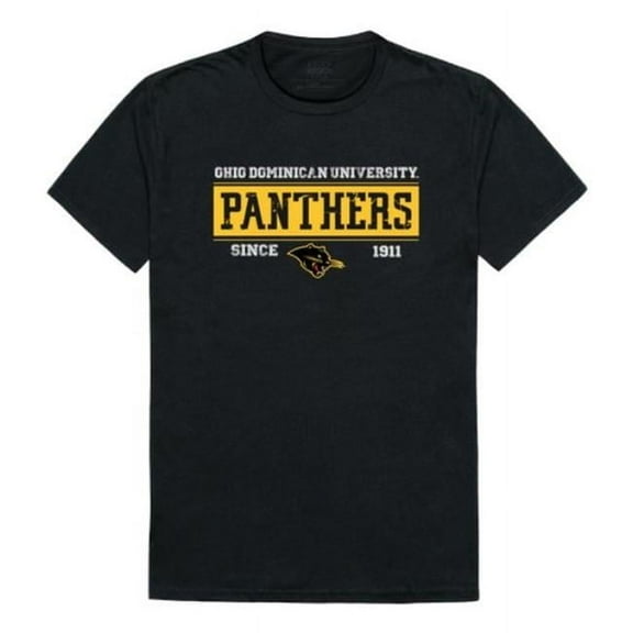 W Republic Ohio Dominican University Panthers College Established T-Shirt, Black - Small
