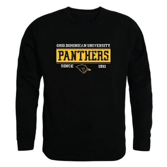 W Republic Ohio Dominican University Panthers Established Crewneck Sweatshirt, Black - Small