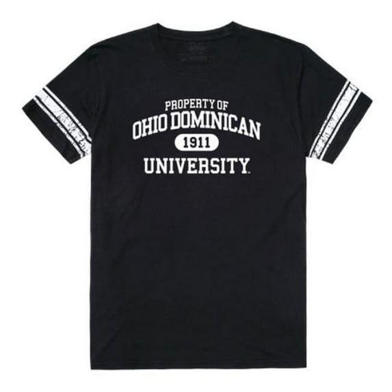 W Republic Ohio Dominican University Panthers Property Football T-Shirt, Black - Large