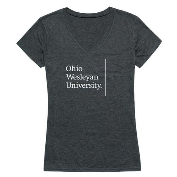 W Republic Ohio Wesleyan University Bishops Women Institutional Short Sleeve T-Shirt, Heather Charcoal - 2XL
