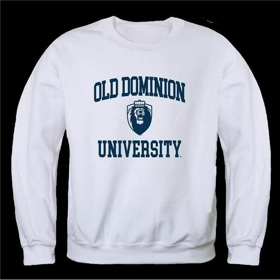 W Republic 568-228-WHT-04 Old Dominion University Monarchs Seal Crewneck Sweatshirt, White - Extra Large