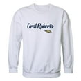 thumbnail image 1 of W Republic  Oral Roberts University Golden Eagles Script Crewneck Sweatshirt, White - Extra Large, 1 of 1