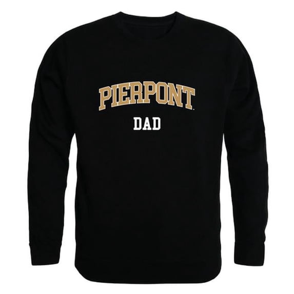 W Republic Pierpont Community & Technical College Lions Dad Crewneck Sweatshirt, Black - Large