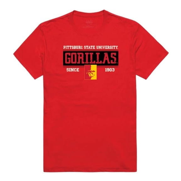 W Republic  Pittsburg State University Men Established T-Shirt, Red - Extra Large