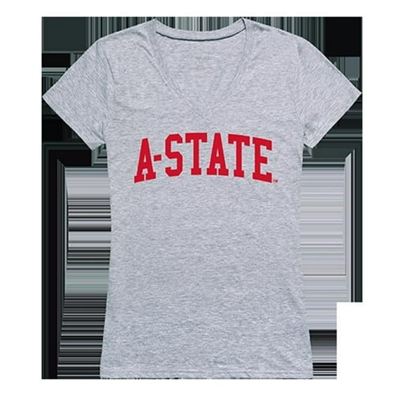 W Republic Products 501-211-HGY-03 Arkansas State Game Day Womens Tee, Heather Grey - Large