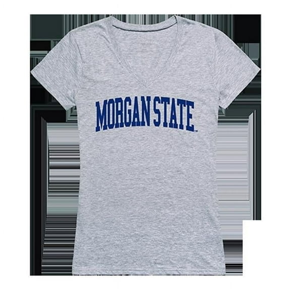 W Republic Products 501-224-HGY-03 Morgan State University Game Day Womens Tee, Heather Grey - Large
