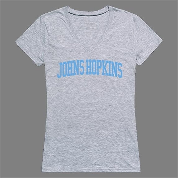 W Republic Products 501-319-HGY-01 Johns Hopkins University Game Day Womens Tee, Heather Grey - Small