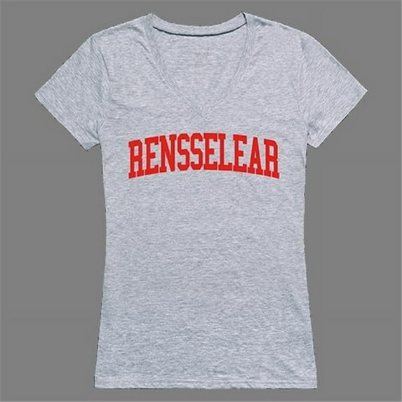 W Republic Products 501-367-HGY-01 Rensselaer Polytechnic Institute Game Day Womens Tee, Heather Grey - Small