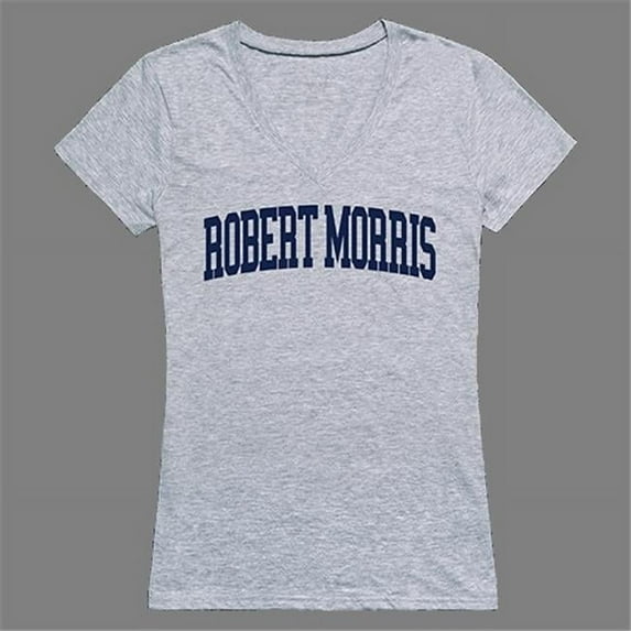 W Republic Products 501-369-HGY-02 Robert Morris Game Day Womens Tee, Heather Grey - Medium