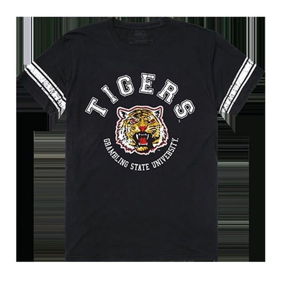 W Republic Products 504-170-BLK-02 Grambling State University Mens Football Tee, Black - Medium