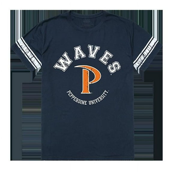 W Republic Products 504-196-NVY-04 Pepperdine Mens Football Tee, Navy - Extra Large