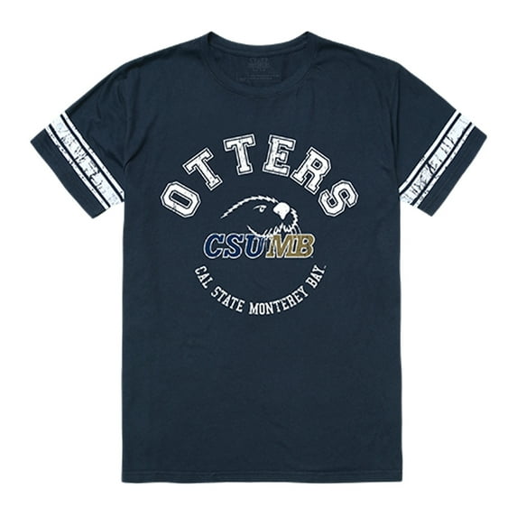 W Republic Products 504-206-NVY-03 California State University Monterey Bay Mens Football Tee, Navy - Large
