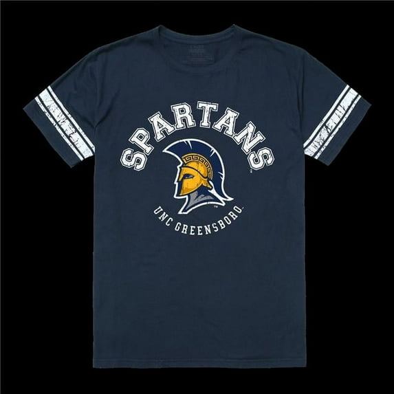 W Republic Products 504-245-NVY-04 University of North Carolina at Greensboro Mens Football Tee, Navy - Extra Large