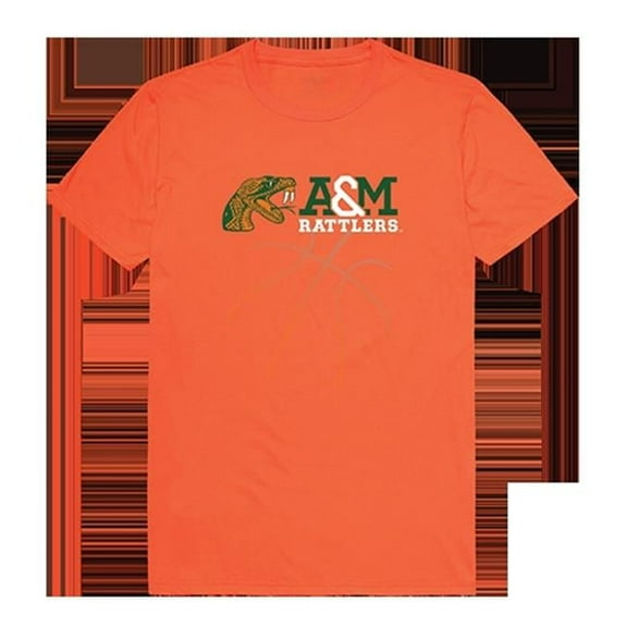 W Republic Products 510-218-337-01 Basketball Tee, Florida A&M University, Orange - Small