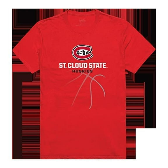 W Republic Products 510-237-R58-01 Basketball Tee, St Cloud State, Red - Small