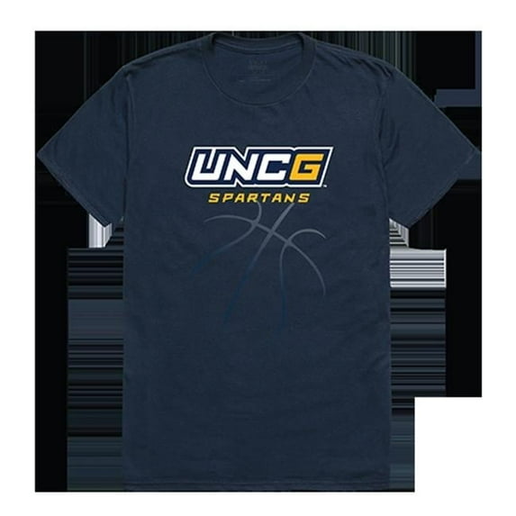 W Republic Products 510-245-BGT-03 Basketball Tee, The University of North Carolina at Greensboro, Navy - Large
