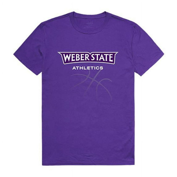 W Republic Products 510-251-328-02 Weber State University Basketball College Tee, Purple - Medium