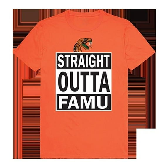 W Republic Products 511-218-337-04 Florida A&M University Straight Outta College Tee, Orange - Extra Large