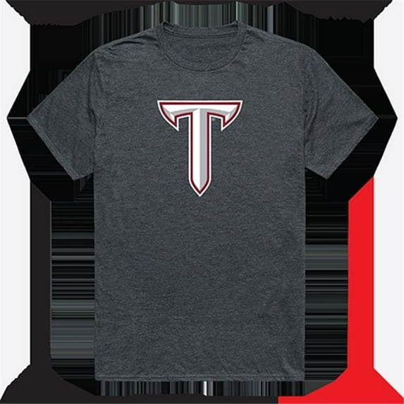 W Republic Products 519-254-E9C-05 Troy University Cinder College Tee, Heather Charcoal - 2XL