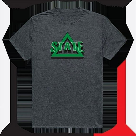 W Republic Products 519-289-E9C-02 Delta State University Cinder College Tee, Heather Charcoal - Medium